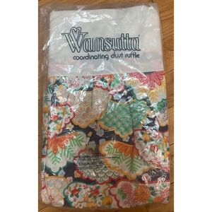 NEW Vintage Estate WAMSUTTA TWIN Coordinating Dust Ruffle‎ Ultracale MOD FLOWERS